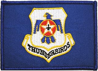 United States Air Force USAF Square Thunderbirds Embroidered Patch, with Iron-On Adhesive