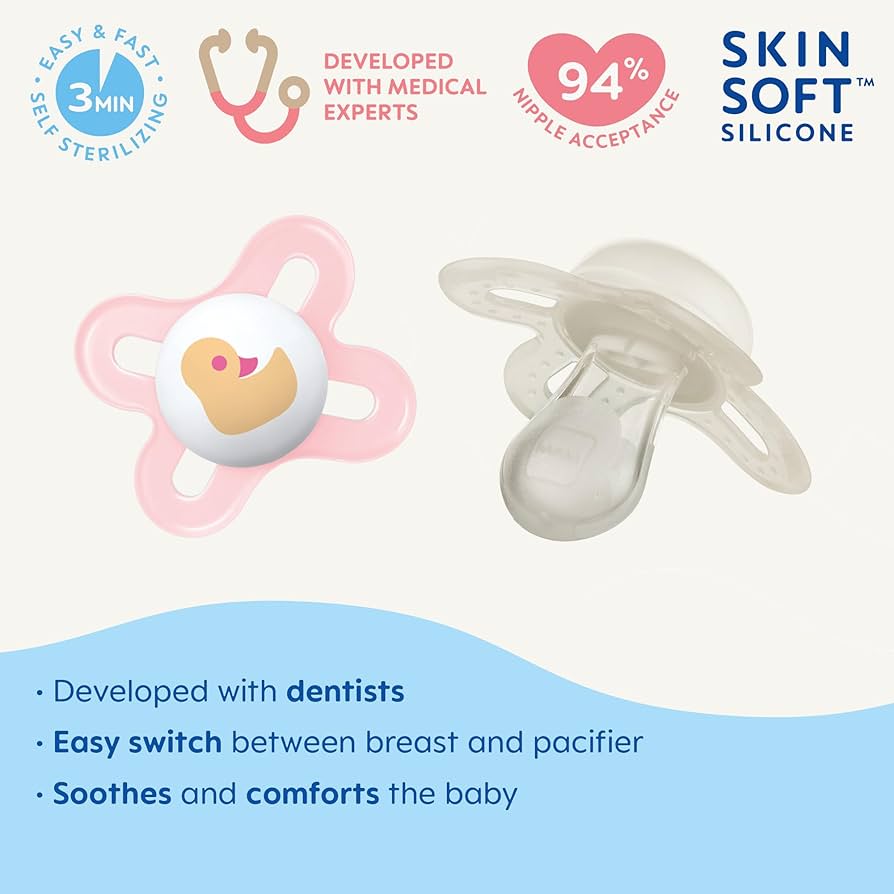 mama☆ MAM Original Symmetrical Pacifiers for Newborn Breastfed Babies