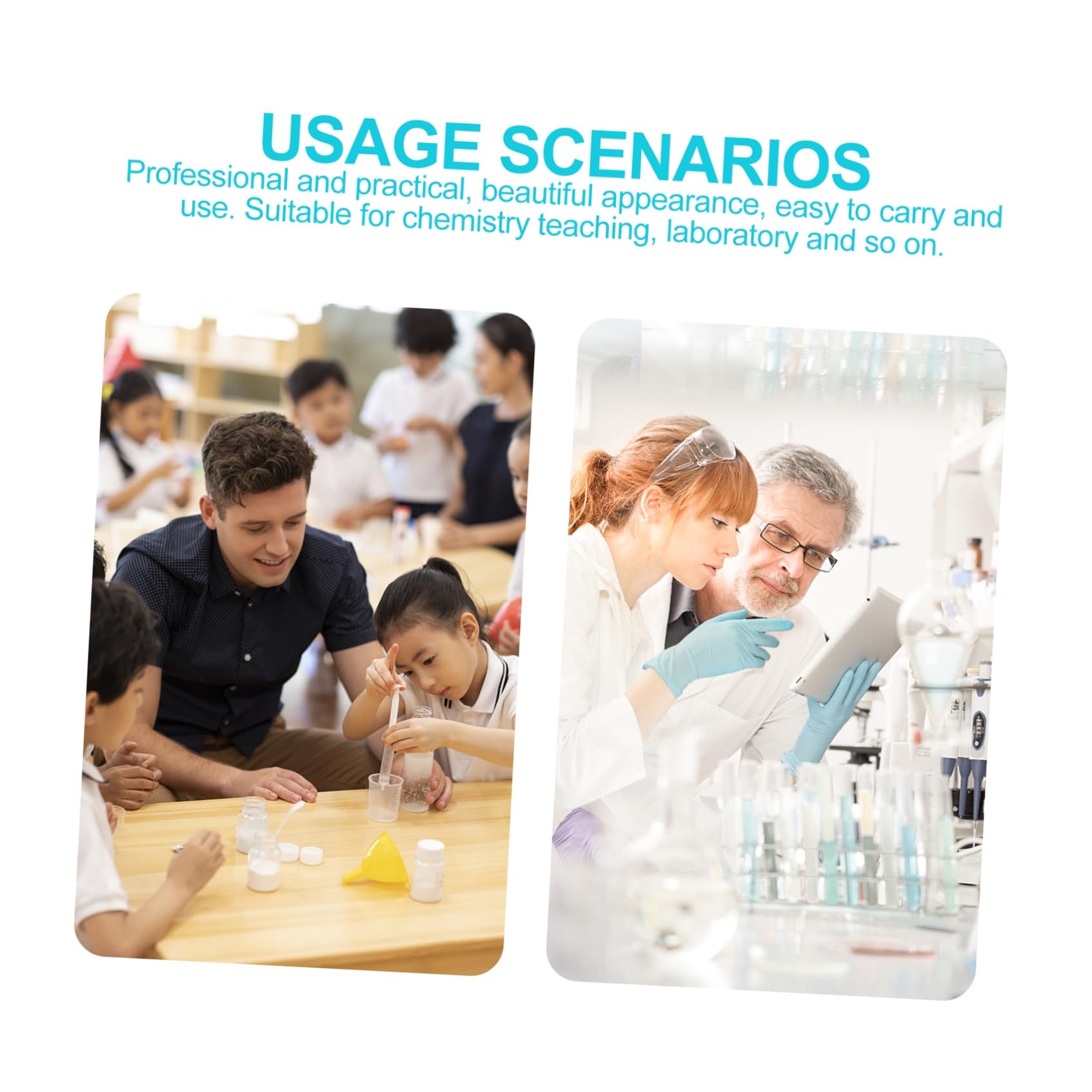 TOPBATHY Vasos Medidores De Alta Resistencia a Temperaturas 5 Piezas Vidrio Transparente Escalas Claras Experimentos Escolares