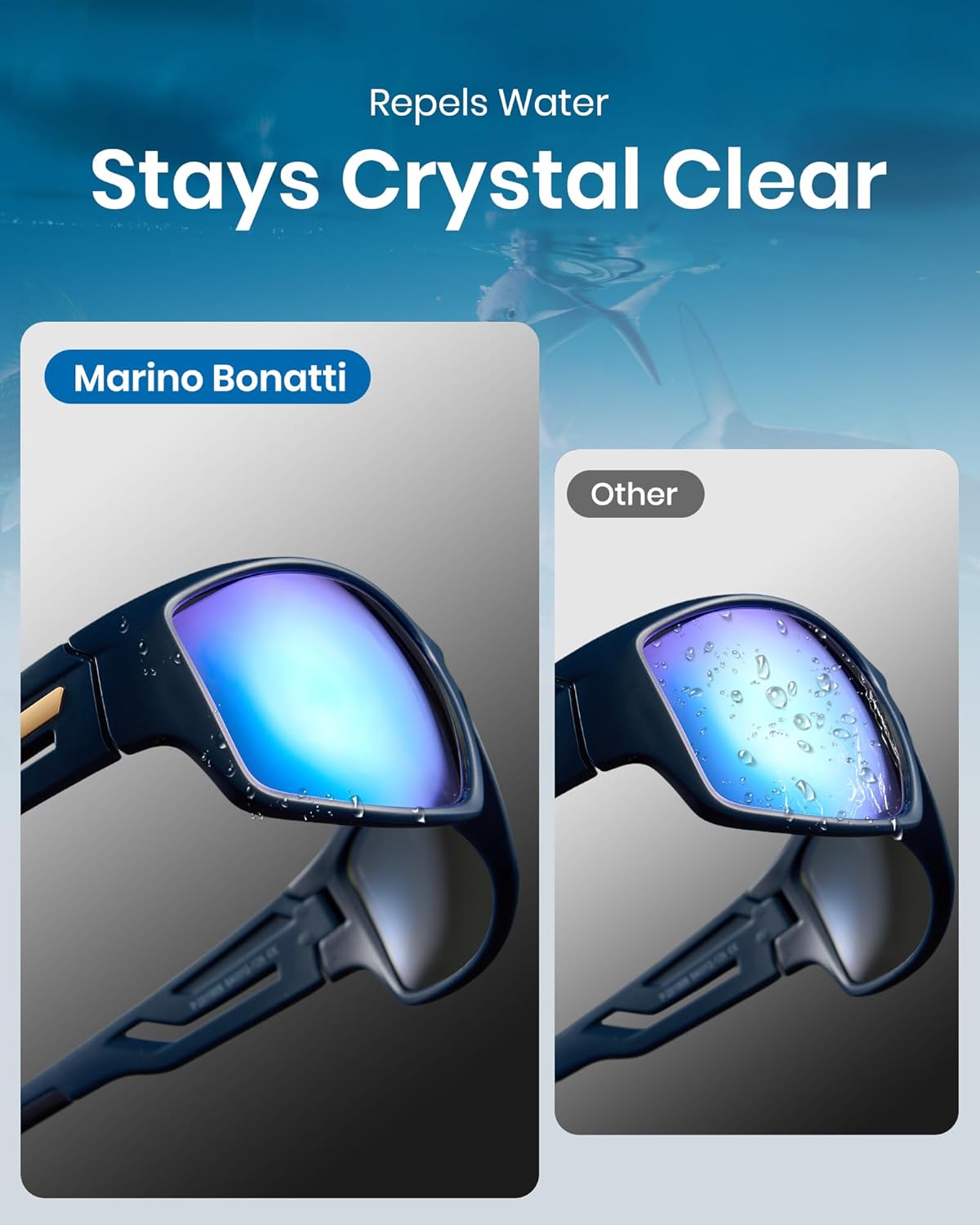 Sports Polarized Sunglasses Men Fishing Sunglasses See Fish in Water Wrap-around Glasses UV400 - Image 6