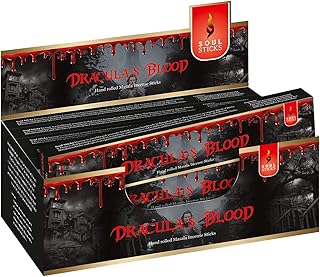 Soul Sticks Hand-Rolled Incense Sticks Evil Spirit Blends 180 Gram Box | 100% Natural Masala Incense Organic Home Fragrance Agarbatti (Dracula's Blood)