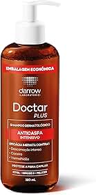 Darrow Doctar Plus Shampoo Dermatológico Anticaspa Intensivo com Fórmula Sem Sulfato que Reduz Descamação, Coceira e Oleosidade e Protege a Fibra Capilar, 380ml