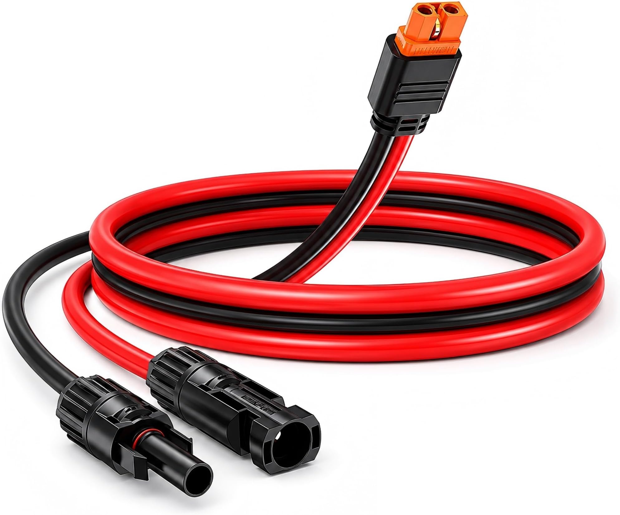 Solar Panel Cable for Ecoflow Anker SOLIX 12AWG, Compatible with MC-4 to XT60 Plug Solar Panel Connector Adapter Extension for Portable Power Station Solar Generator RV