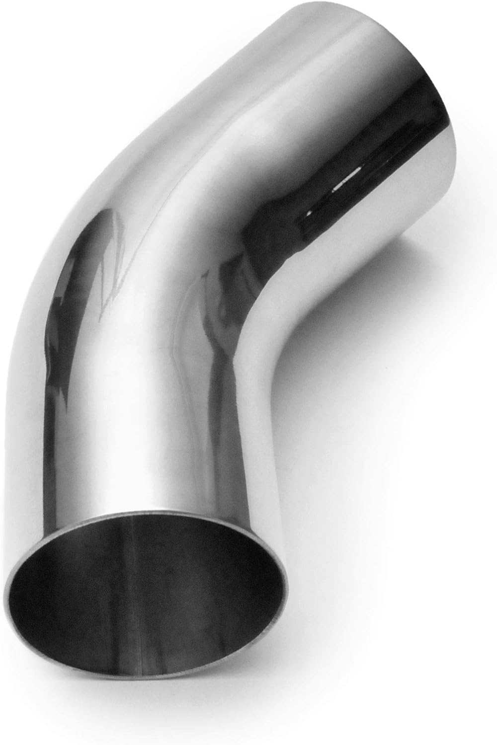 2.5" Stainless Steel 45° Mandrel Bend Elbow Exhaust Pipe- 1.5D/3.75" Loose Bend Radius- 16GA/.065" Wall Thickness- 2" Leg