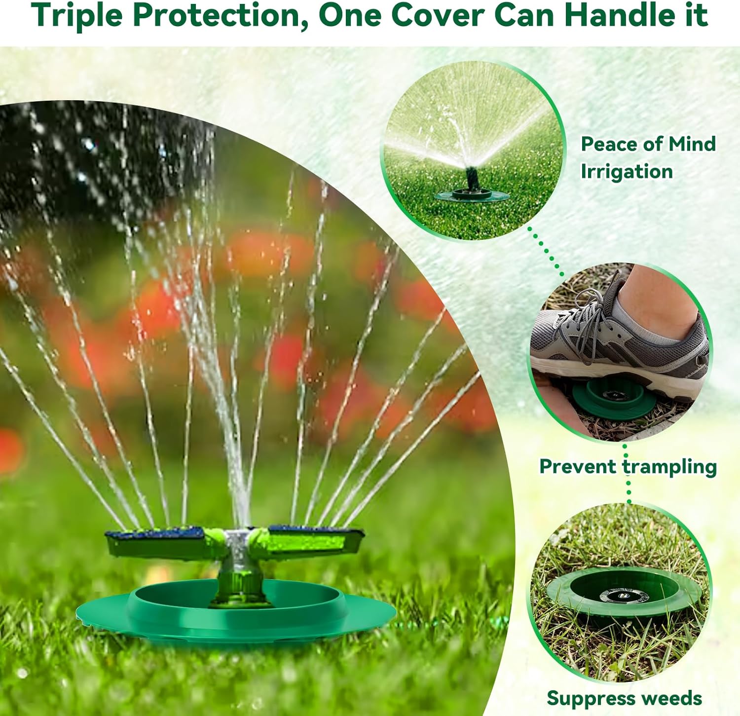 Lawn Sprinkler Head Protector - Prevents Sprinkler Head Damage from Mowers, Cars & Foot Traffic - 10 Pcs