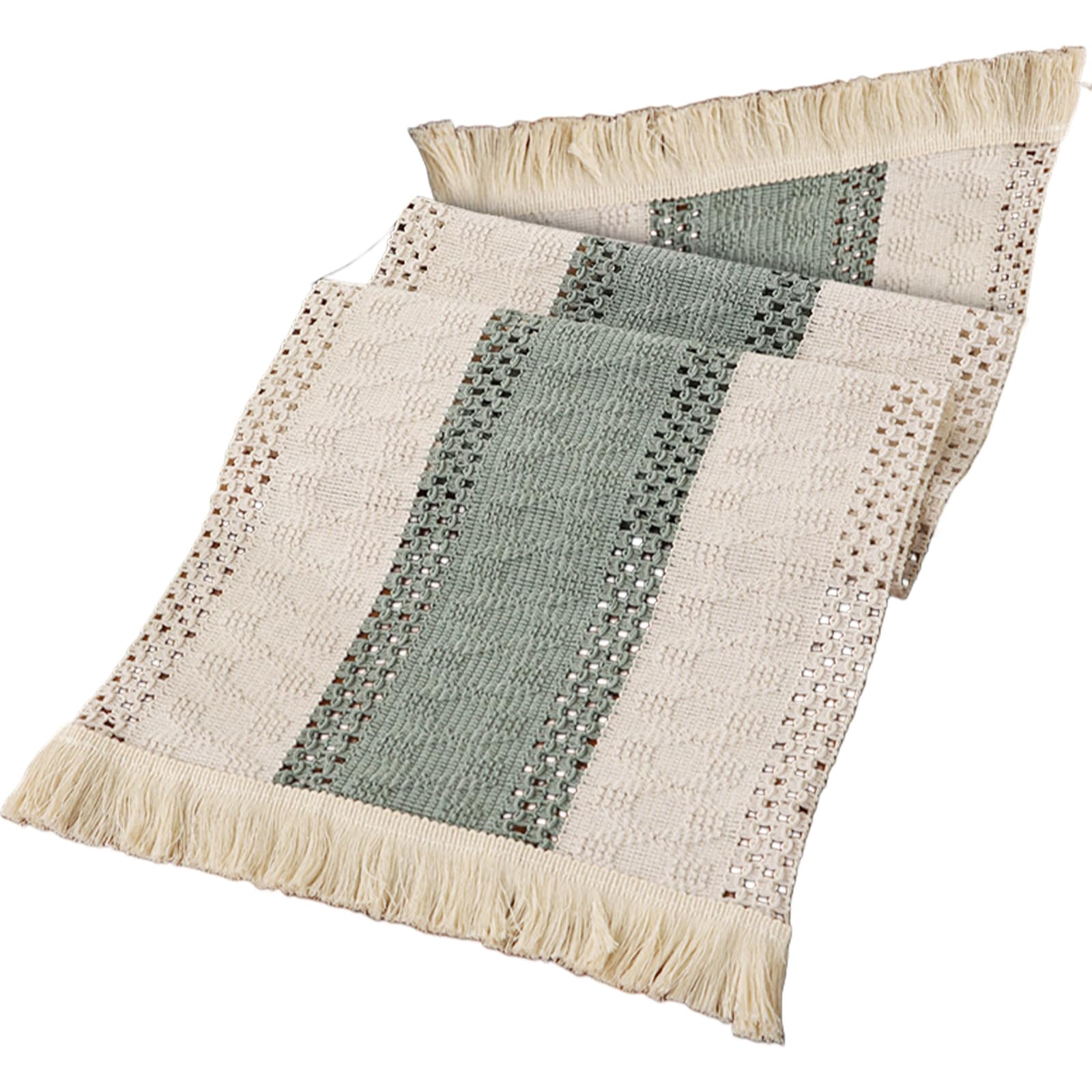 30x140cm Washable Polyester Table Runner Decorative Tassels Trim for Special Occasion Washable Polyester Table Runner