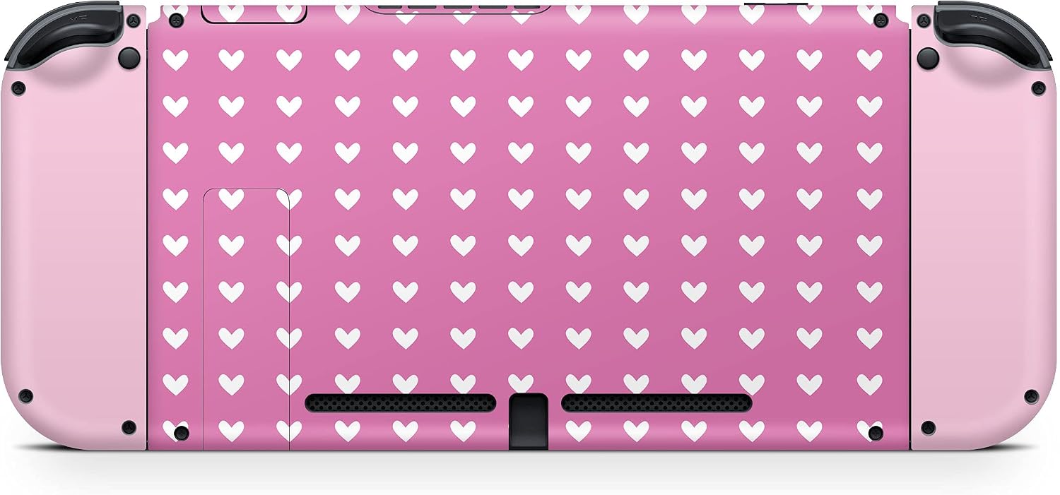 Tacky Design Kawaii Skin Compatible with Nintendo Switch Skin Wrap Cover, Cute Pink Skin for Nintendo Switch Stickers, Premium Vinyl 3M Full Wrap Decal.