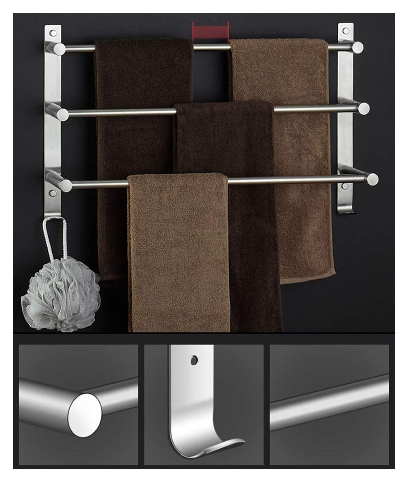 Handdoekhouder Met 3 Rails Boven De Deur - Verstelbare Handdoekhouder Zonder Boren Voor Badkamer Badkamerdeur Kapstok Hangende Plank Met 2 Haken Hangende Handdoekhouder Van Metaal Brons Handdoekhouder Met 3 Rails Boven De Deur - Verstelbare Handdoekhouder Zonder Boren Voor Badkamer Badkamerdeur Kapstok Hangende Plank Met 2 Haken Hangende Handdoekhouder Van Metaal Brons