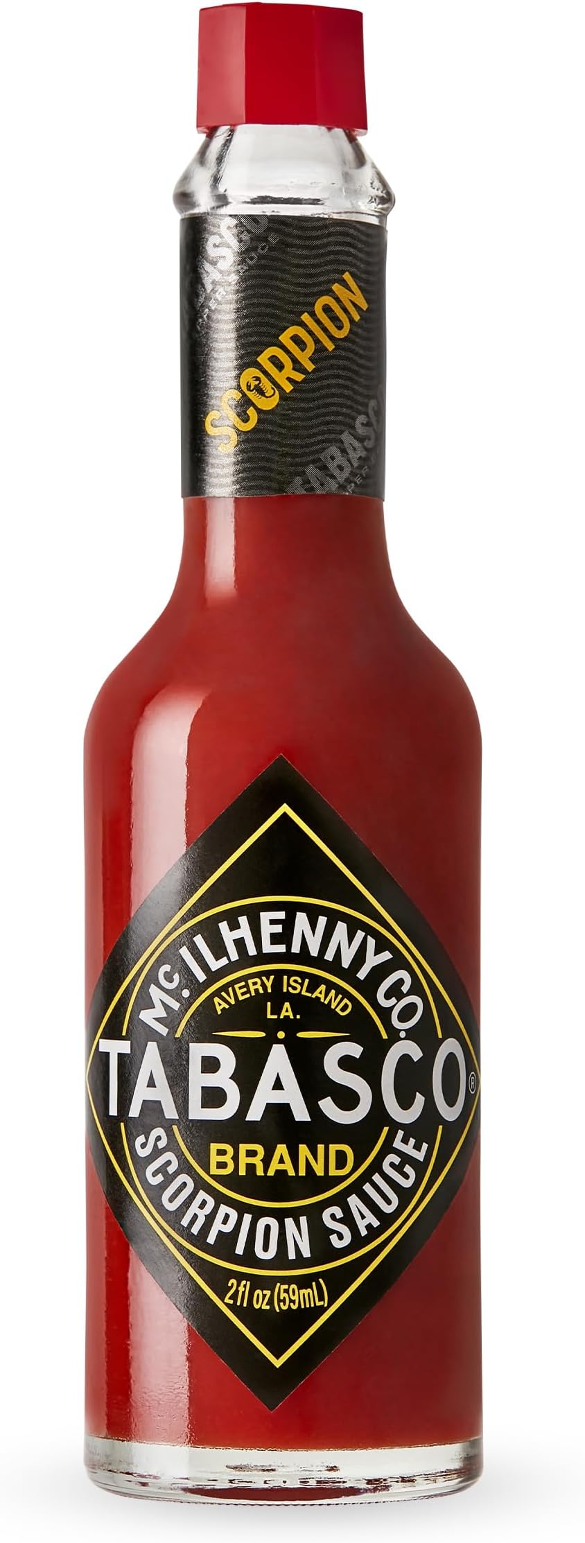 TABASCO Brand Scorpion Sauce, Fiery & Intense Hot Sauce, Glass Bottle, Bold & Hot, Scorpion Pepper, Guava & Pineapple Blend, Great on Tacos & More, 2 Fl Oz (Pack of 1)