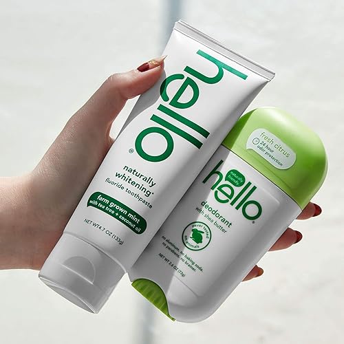 Miniatura 10 de hello Desodorante cítrico fresco de manteca de karité para mujeres y hombres, sin aluminio, sin bicarbonato de sodio, sin parabenos, protección las