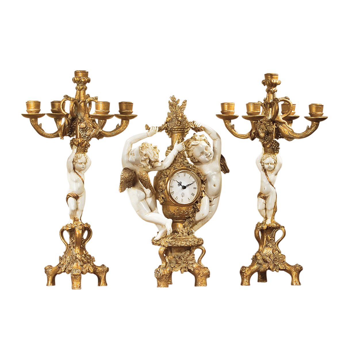 Amazon.com: Design Toscano Cherub's Harvest Clock and Candelabra