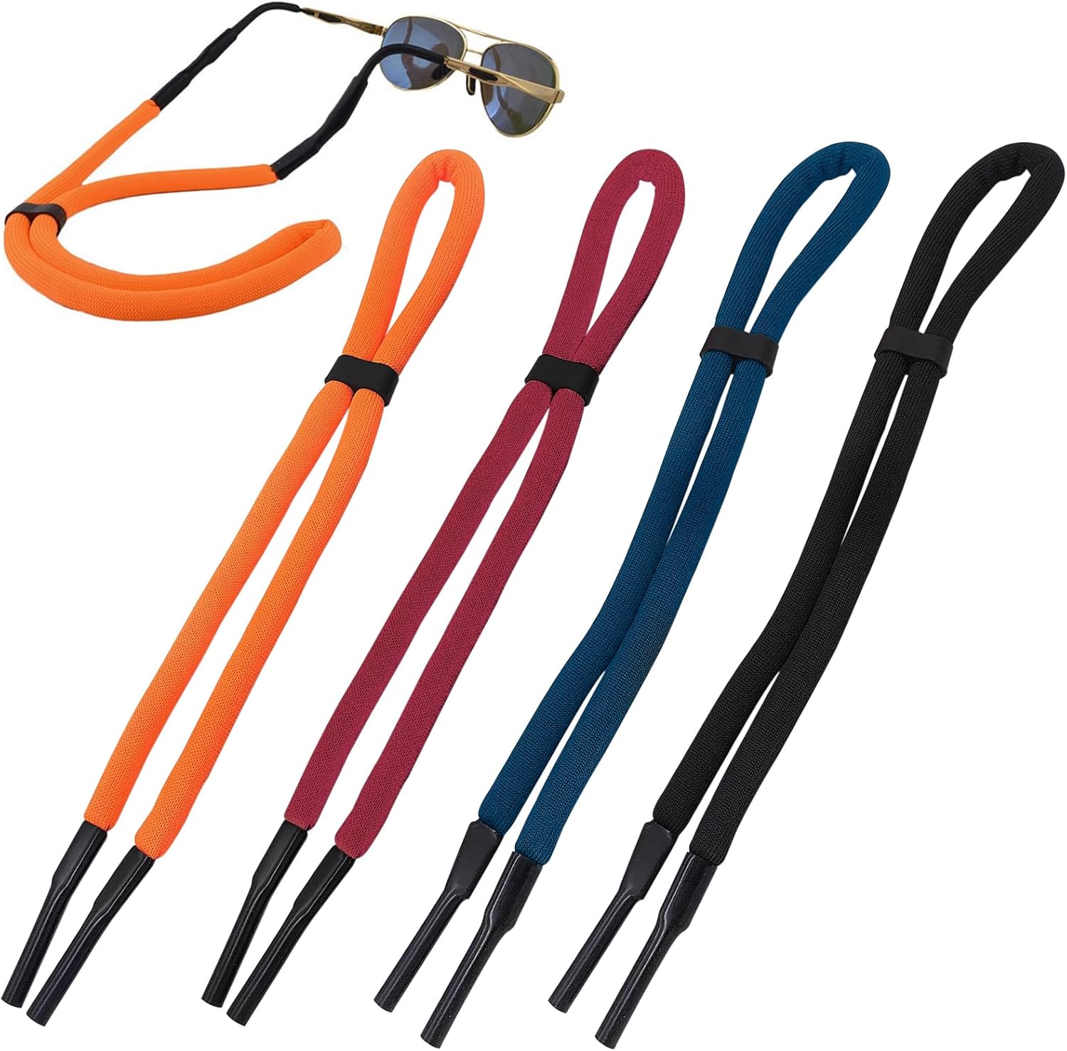 Jozzken Floating Sunglasses Strap 4 Pcs Adjustable Eyeglass