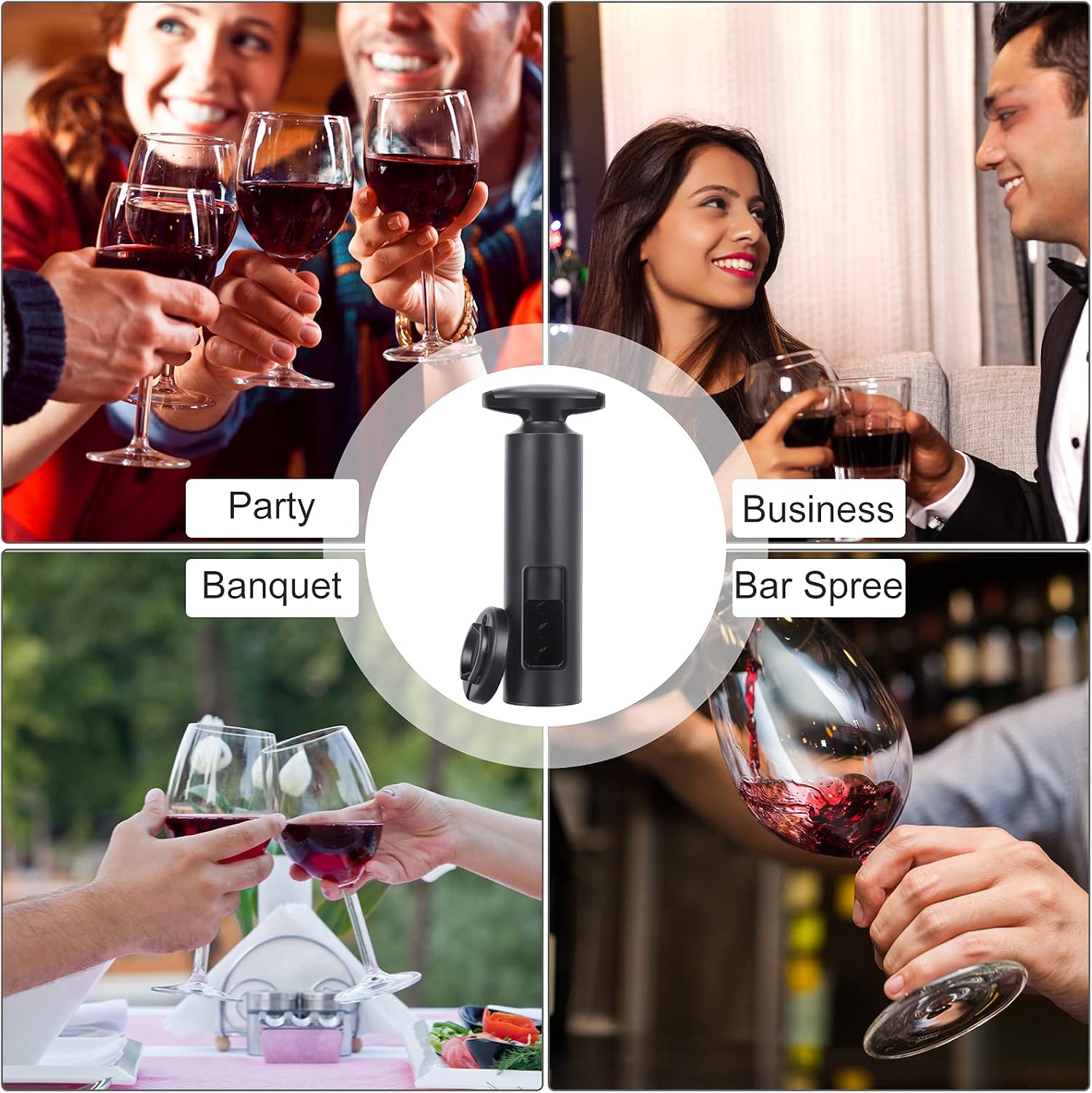 Waiter Corkscrew Wine Opener with Foil Cutter, Self-Pull