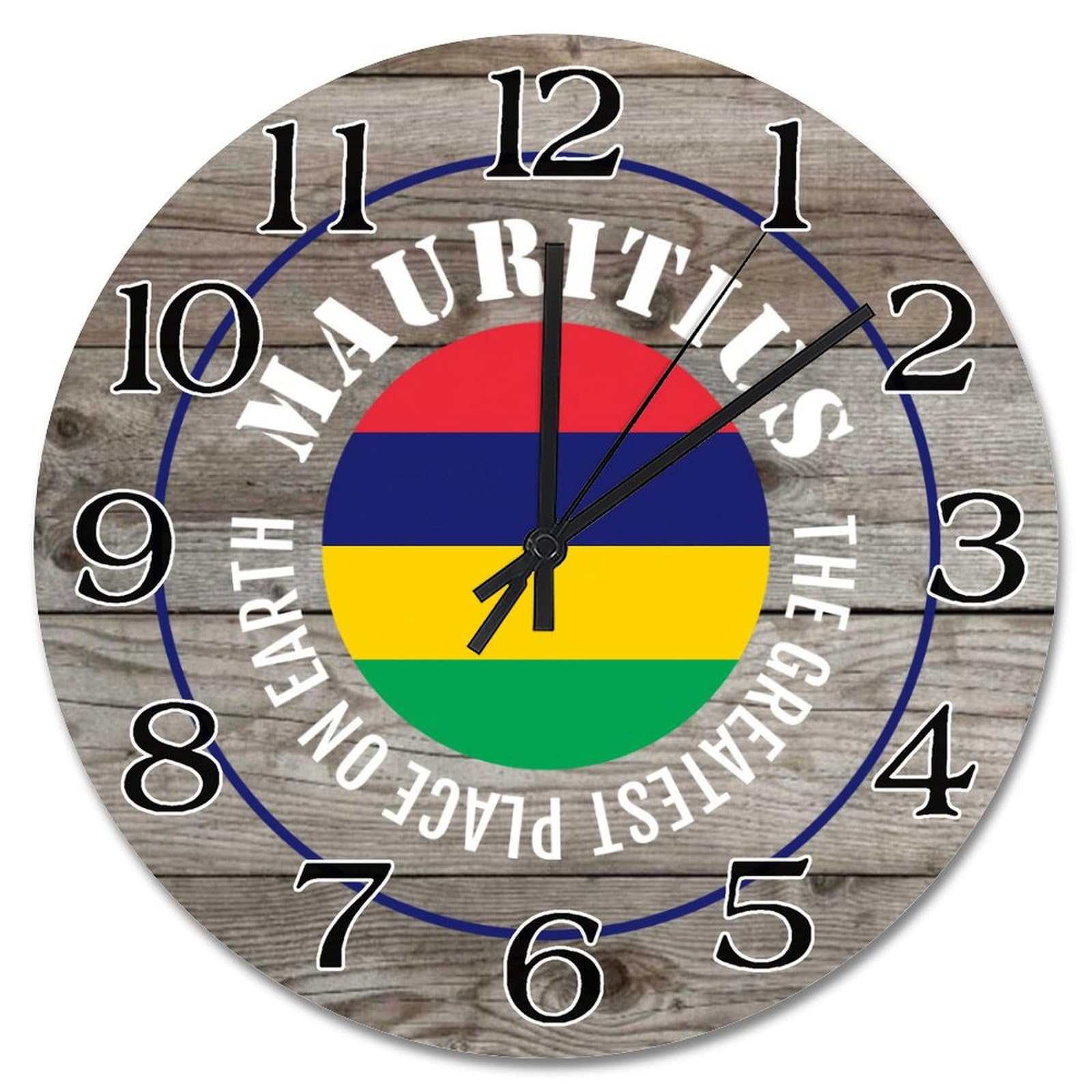 Horloge murale île Maurice silencieuse pour éliminer les bruits de tic-tac
