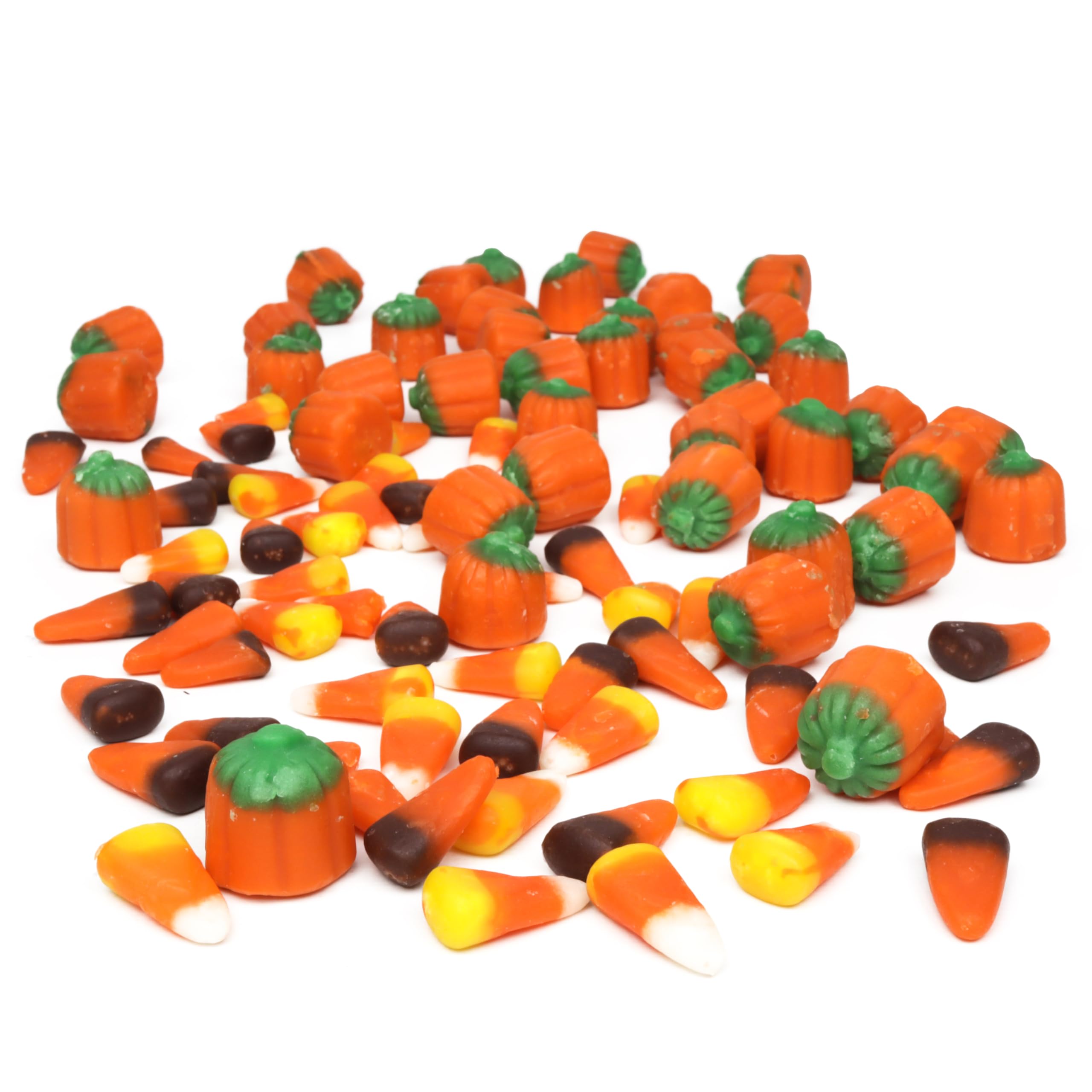 Needzo Thanksgiving 2022 Bulk Candies Assortment, Classic Candy Corn and Mellowcreme Pumpkins, Hard Shell with Soft Center, Fall Bowl Fillers, Pack of 2, 11 Ounces Each