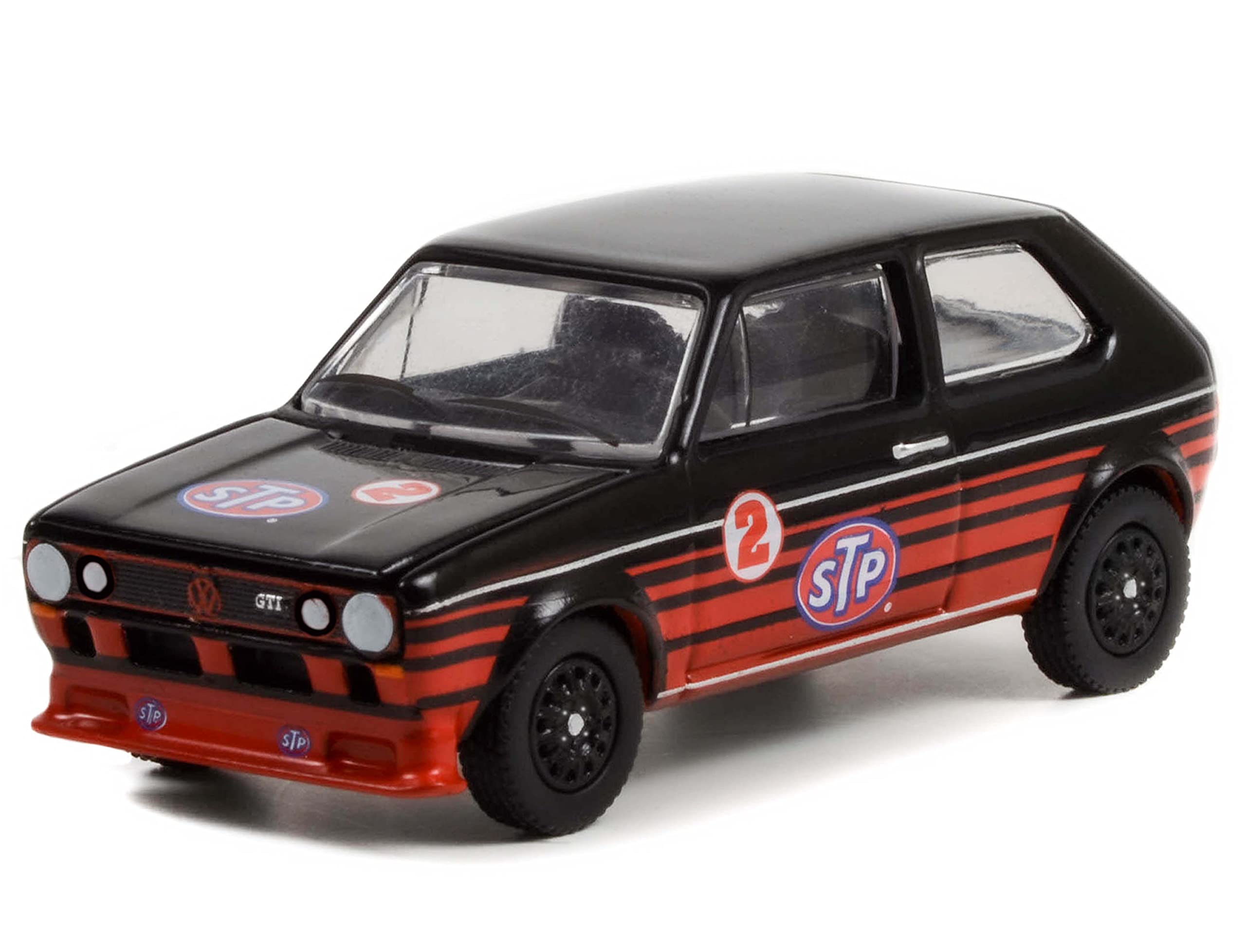 Amazon.com: 1980 VW Golf GTI #2 Black with Red Stripes Running on
