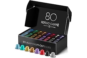ROSSO CAFFE Nespresso Compatible Coffee Pods: Reserve Variety Pack (80 Count)