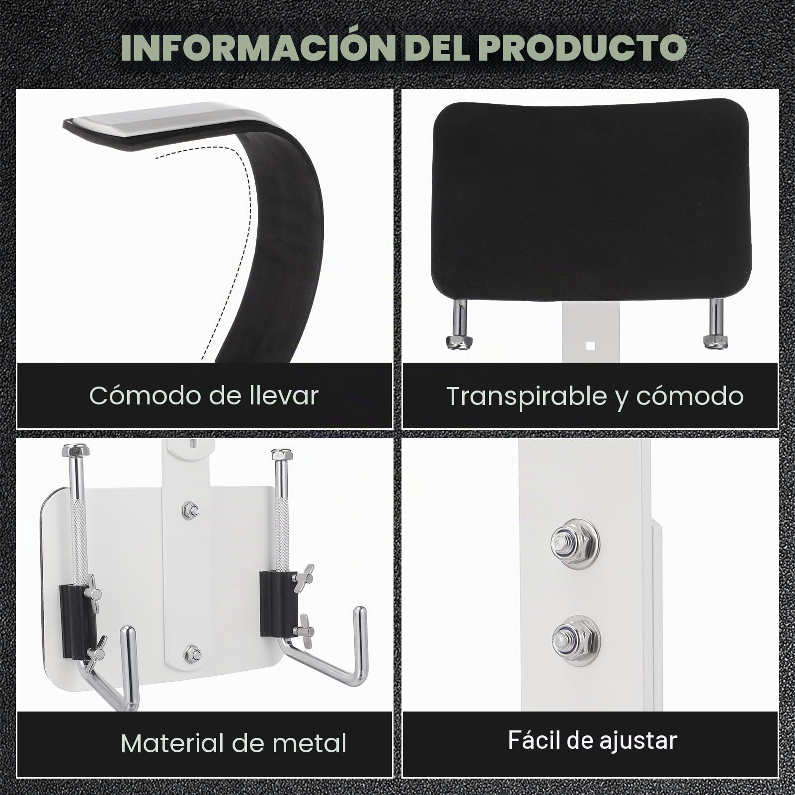 Arnés Tambor Ajustable para Caja de Percusión de Marcha de Aleación de Aluminio Blanco Ligero y Fácil de Montar y Transportar