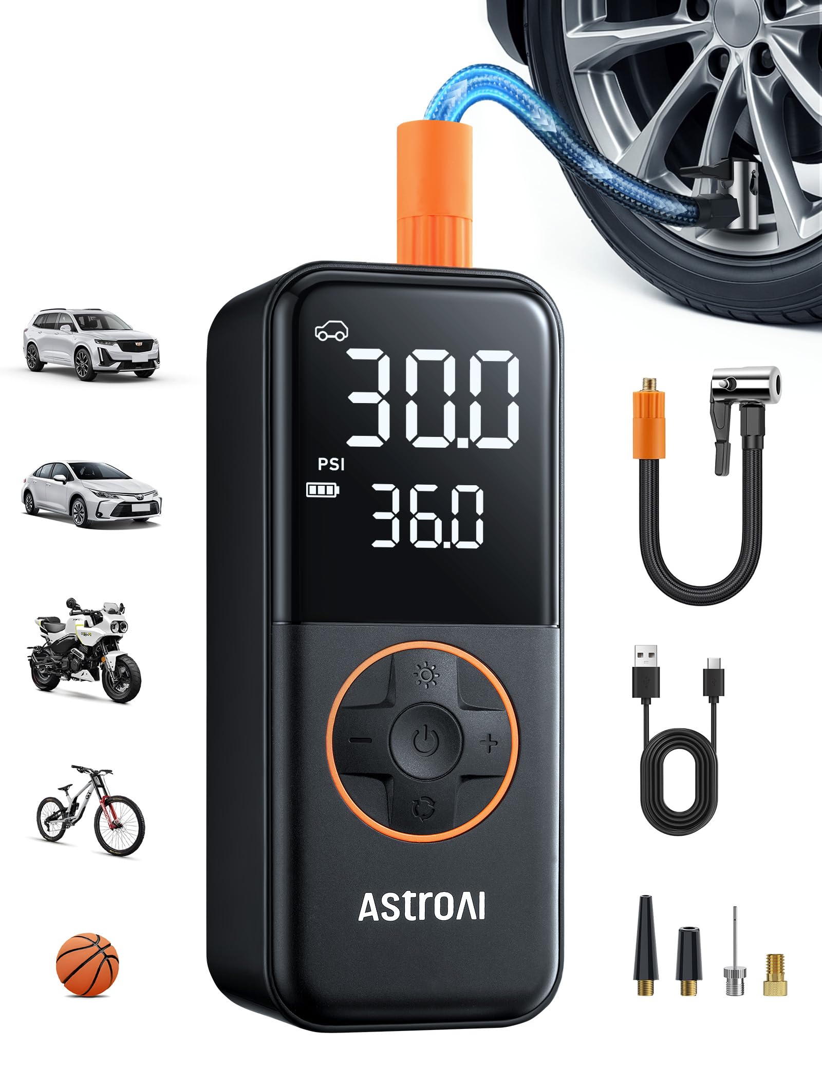 elektrische fahrradpumpe aldi AstroAI Luftpumpe Fahrrad, 6600 mAh Akku Luftpumpe, 10,3 Bar Rahmengröße:46 Fahrradfahren: So lassen sich Motorroller