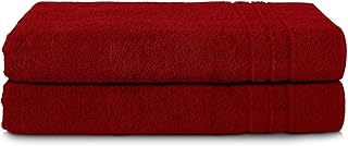 Komfortec Toallas de baño Jumbo, 100% algodón, Secado rápido, 80 x 200 Pulgadas, Color Rojo
