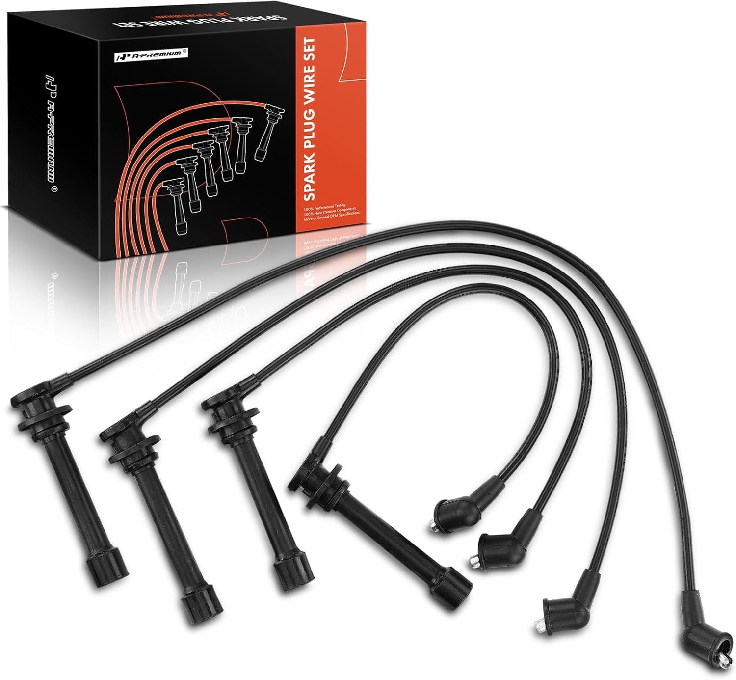 A-Premium 4PC Ignition Spark Plug Wires Compatible with Nissan Frontier Xterra 2002-2004 L4 2.4L