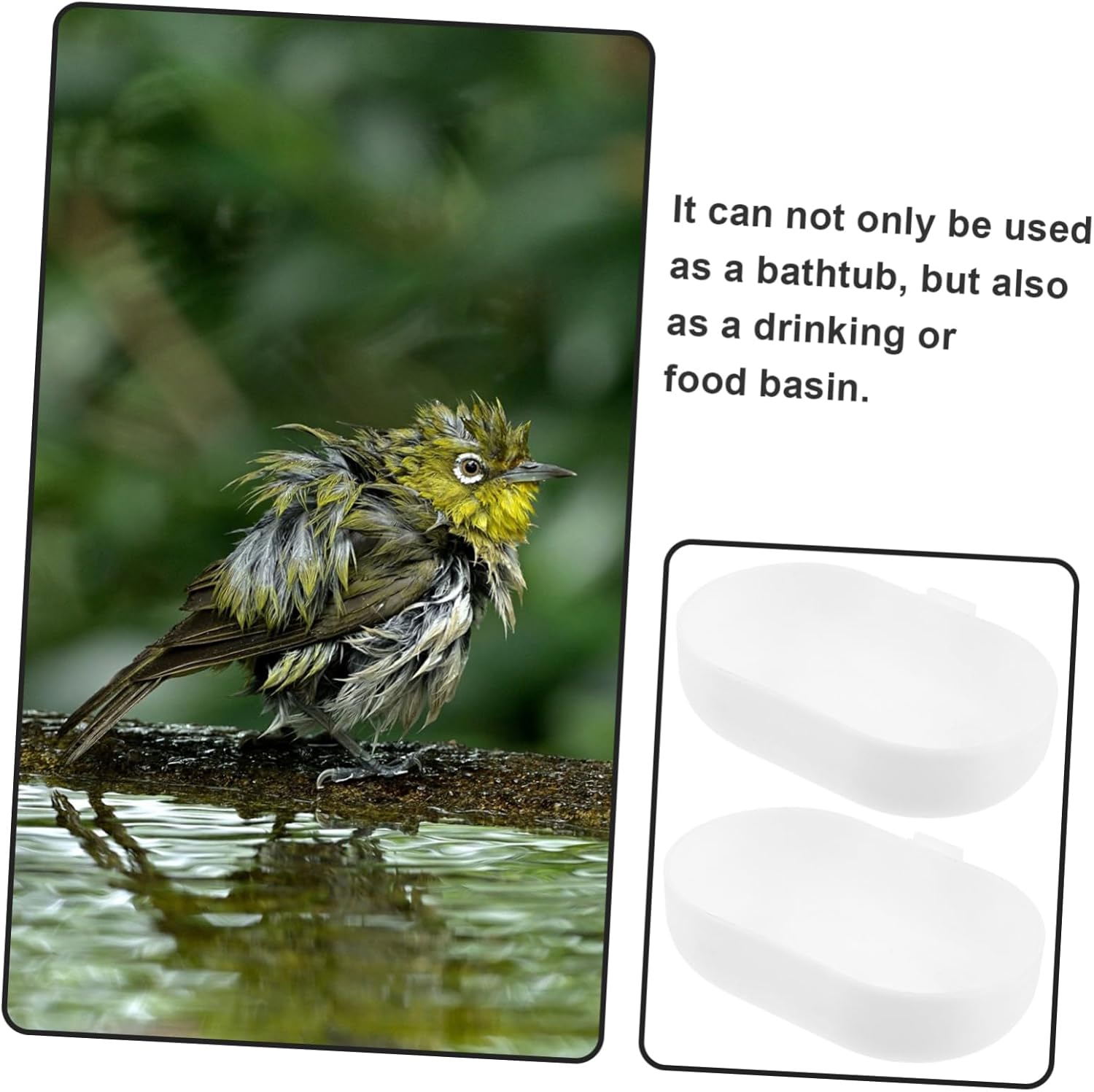 Mipcase 25pcs Bird Bath Box for Parakeets and Parrots Hanging Bath Tub Accessory Easy to Install Lightweight Design for Indoor Bird Cages for Sparrows and Lovebirds