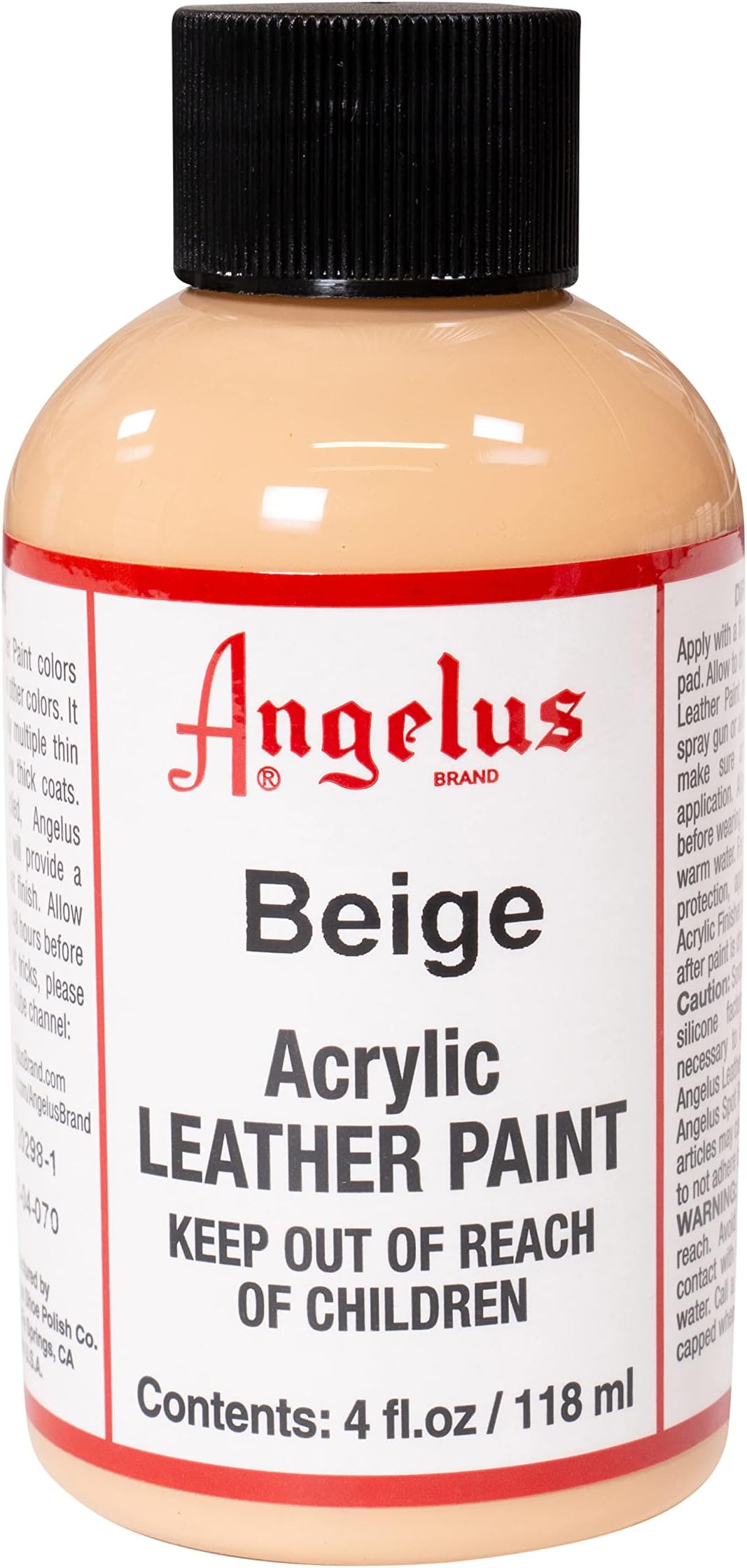 Angelus Acrylic Leather Paint, 4 Fl Oz (Pack of 1), Beige