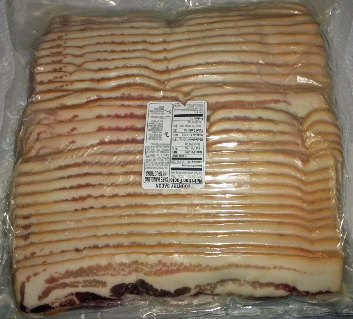 Old-Fashioned Country Cured and Hickory Smoked Sliced Bacon 5 Lbs