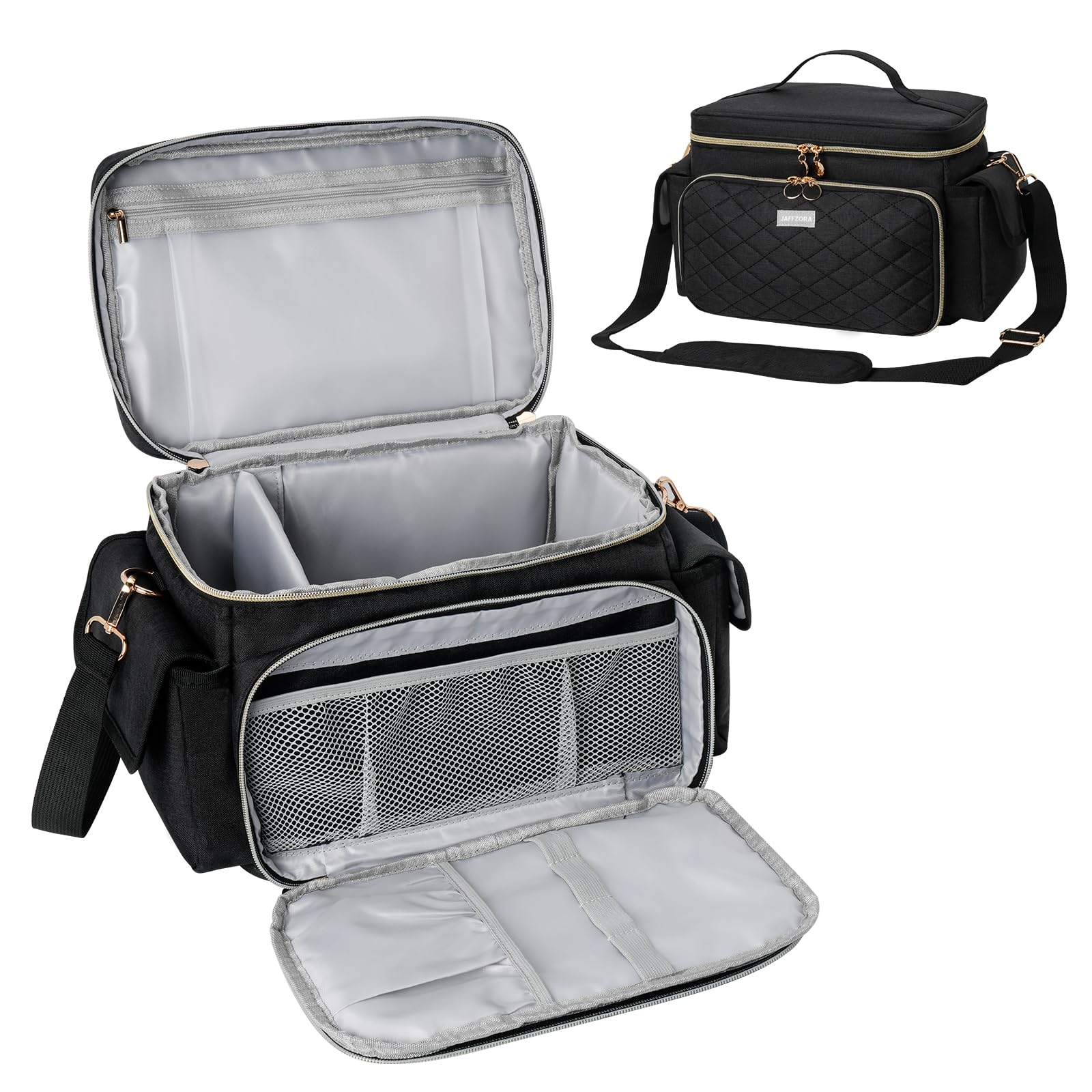 Breast Pump Bag Compatible with Spectra S1,S1 Plus and S2, Pumping Travel Carrying Case for Breast Pump and Accessories, Black