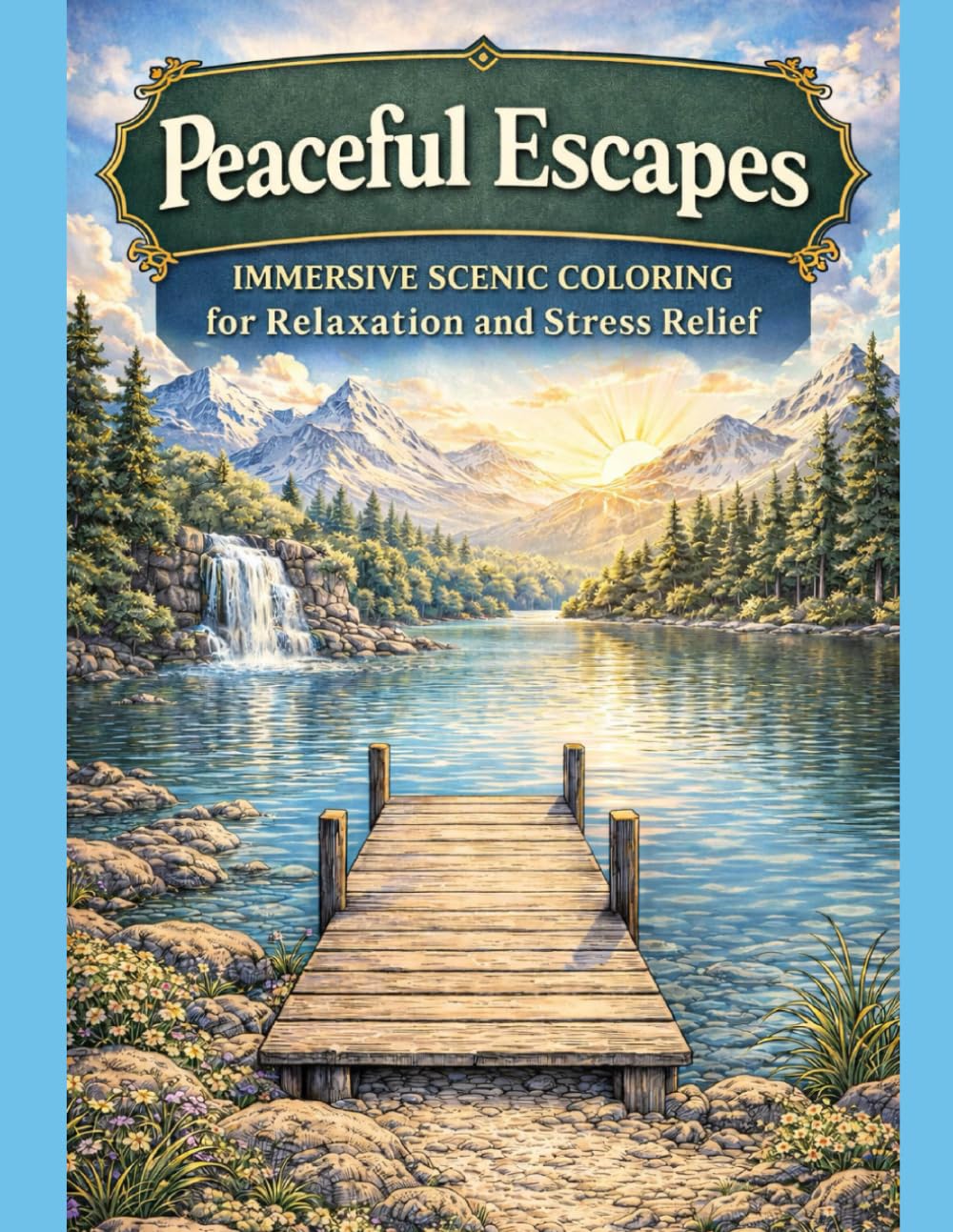 Peaceful Escapes: Immersive Scenic Coloring for Relaxation and Stress Relief