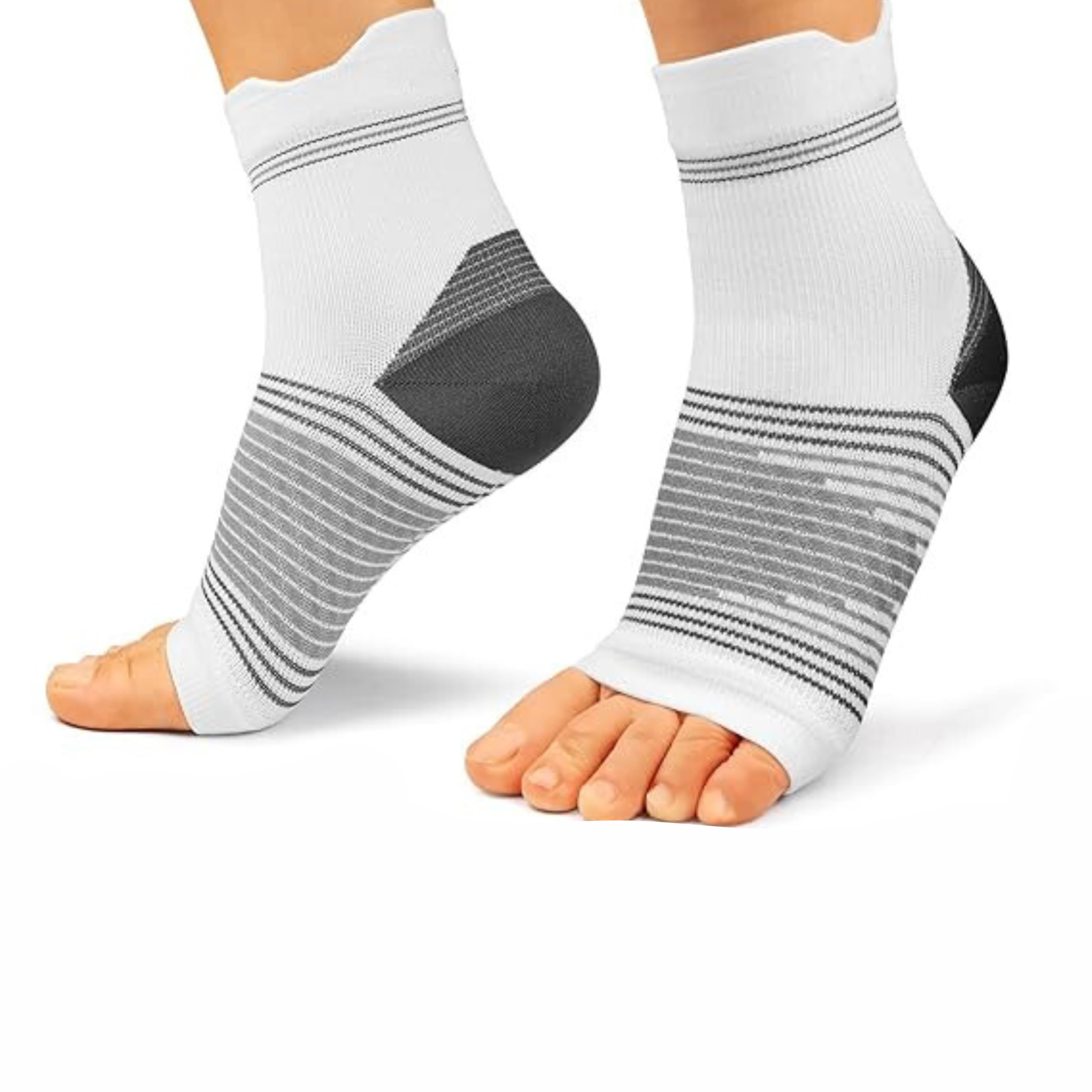 Ecosync Open Toe Bamboo Compression Socks | Unisex | Nano Compression Socks for Neuropathy | White | Plantar Fasciitis Relief | Arch Support | Ankle & Foot Swelling | Heel Pain | Injury Recovery | (B0D9HT32TK) Amazon Price History, Amazon Price Tracker