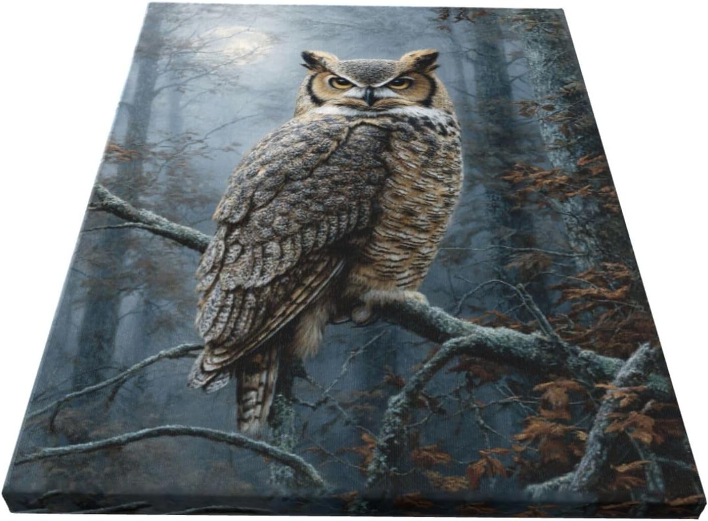 Zyphren Owl Bird Decor Wall Art Wildlife Animal Pictures Canvas Prints Painting Home Artwork Decoration Gifts for Kitchen Living Room Bedroom Office 12"x16"
