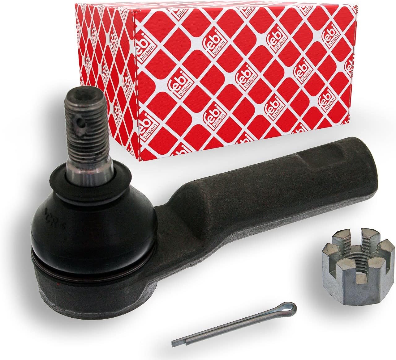 febi bilstein 42772 tie rod end with castle nut and split-pin (front axle both sides) - Pack of 1