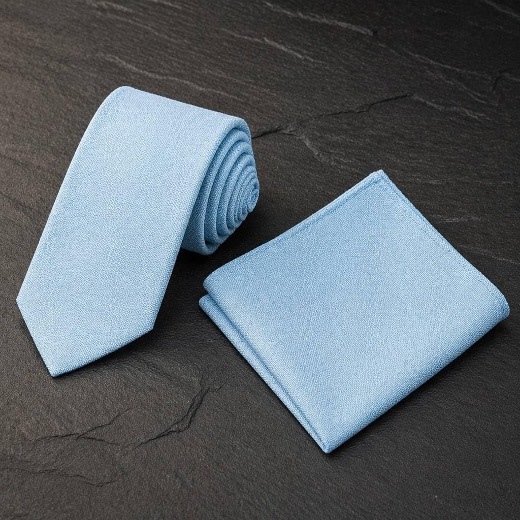 Linen Suspender Set for Men Matching Tie Pocket Square Cufflinks Kit Adjustable Elastic Clip Braces Wedding Coordinate