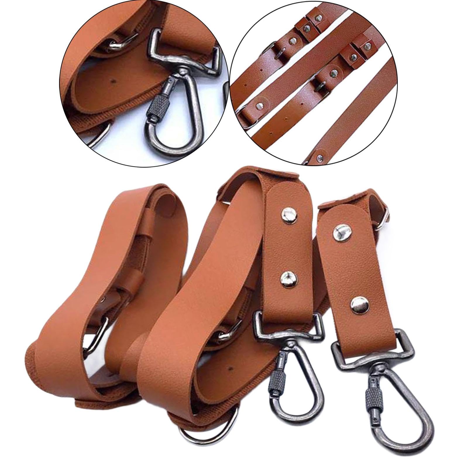 Camera Strap Regolabile in PU per Trasporto Sicuro di DSLR SLR Accessorio Leggero per Design Confortevole Adatto a Viaggi Uso Quotidian, Marrone