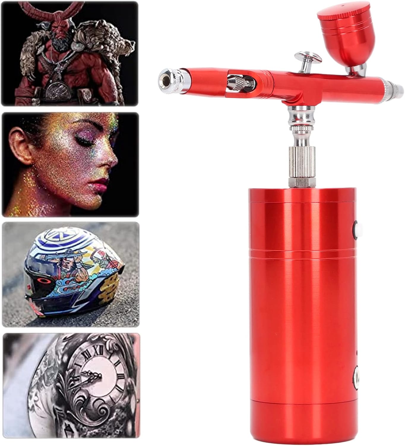Mavaol Portable Cordless Airbrush, Rechargeable 18PSI, Lightweight, Multi Purpose, for Makeup, Tattoo, Face Paint, Cake Decorating, Model Painting, Beginners