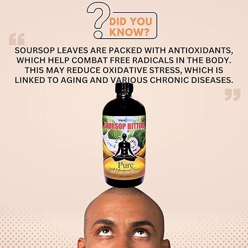 Miniatura 5 de Liquid Blenz Puras amargas de guanábana con moringa y cúrcuma | Desintoxicación a base de hierbas y apoyo energético natural | 16 onzas líquidas