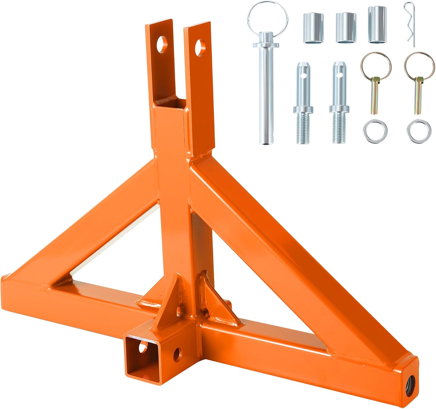 3 Point 2" Trailer Hitch Receiver and Towing Ball Hitch,10,000Lb Tractor 3 Point Hitch Receiver,Towing Ball Mount for Implements Hauling, Tractors Standard Category 1