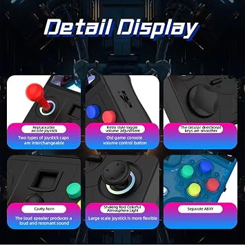 DC40V Retro Handheld Game Console ,4.0 Inch IPS Screen Open Source Retro Video Gaming Console,Preloaded Classic Games with Multiple Emulator,4000mAh Battery with 2*Joysticks (Black 64GB)