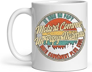 Tasse Je Suis Un Papy Motard Comme Un Papy Normal Mais Carrémen Plus Cool