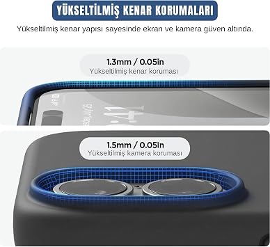 Ehr. iPhone 16 ile Uyumlu Lansman Kılıf, İçi Kadife Silikon, Kamera Çıkıntılı Koruyucu, Leke Tutmaz ve Darbe Emici Şık Kapak (Siyah, iPhone 16)