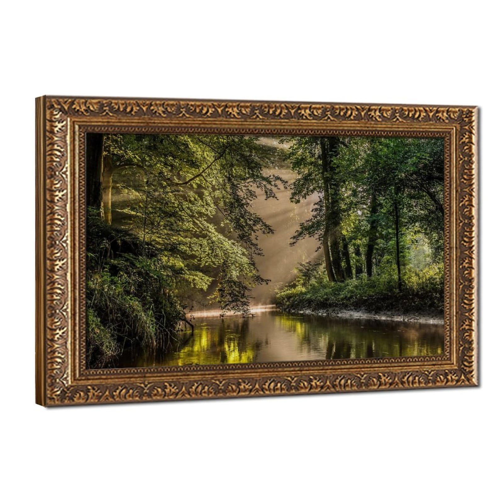 Bareronor Forest Landscape Poster (2) Canvas Poster Wall Art Decor Print Picture Paintings for Living Room Bedroom Decoration 24" L X 36" W
