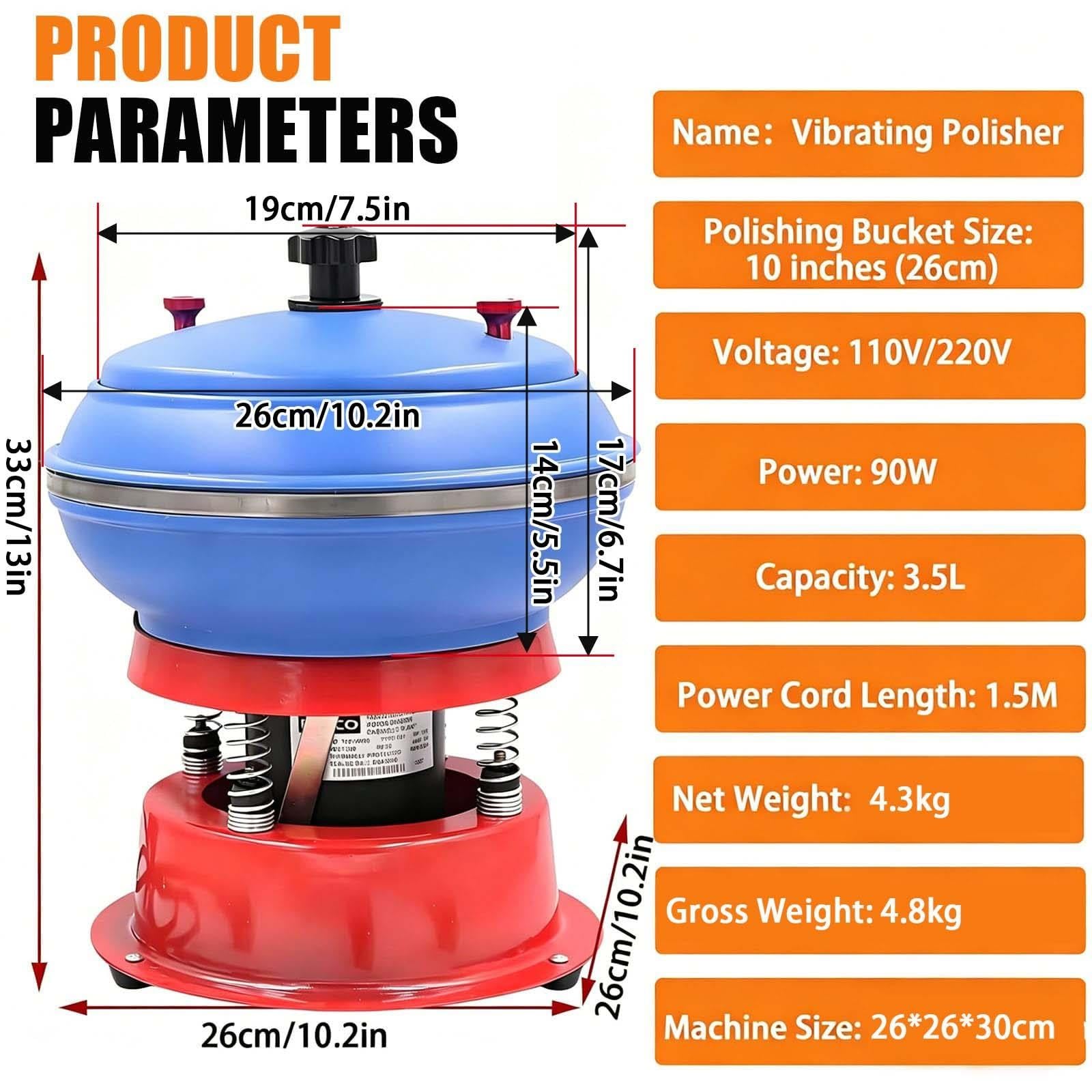 Tambour Vibrant Pour Pierres De 90 W, Machine De Polissage Par Rotation