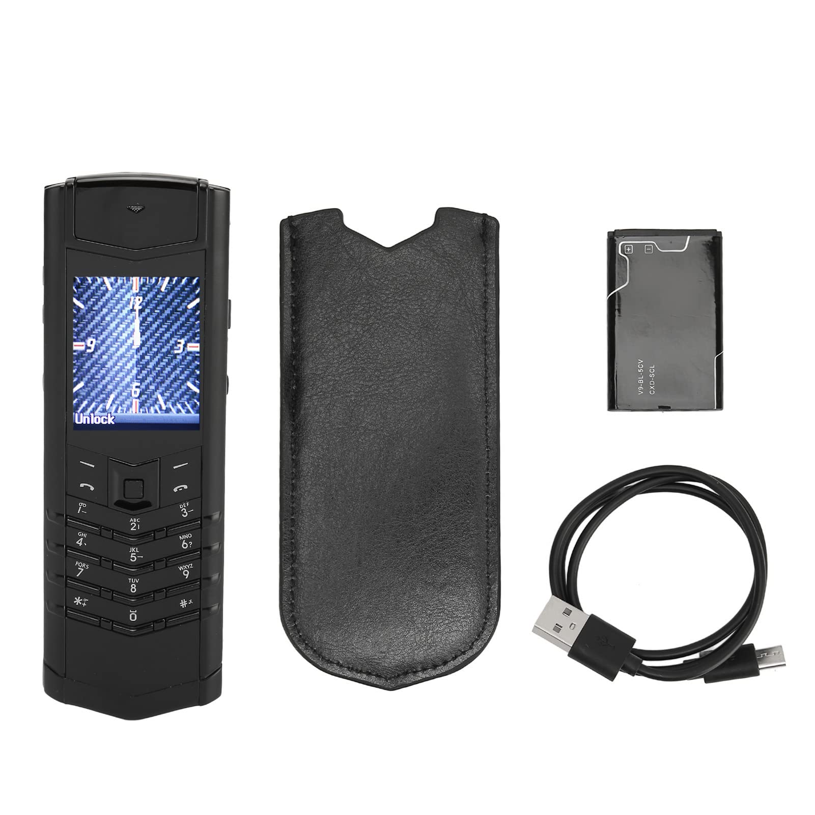 Starszy Telefon Komórkowy, Tylna Kamera 5 MP Starszy Telefon Komórkowy Dual Standby dla Uproszczonej Sieci 2G Dual SIM Backup (Czarny)