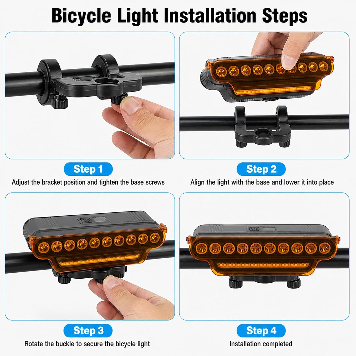 Bike Lights, 1000 Lumens High Brightness Rechargeable Bike Light, 4000mAh Long Runtime Bicycle Headlight with Quick Install, Wireless Remote, 120dB Horn, Bike Light for Night Riding and Ebike
