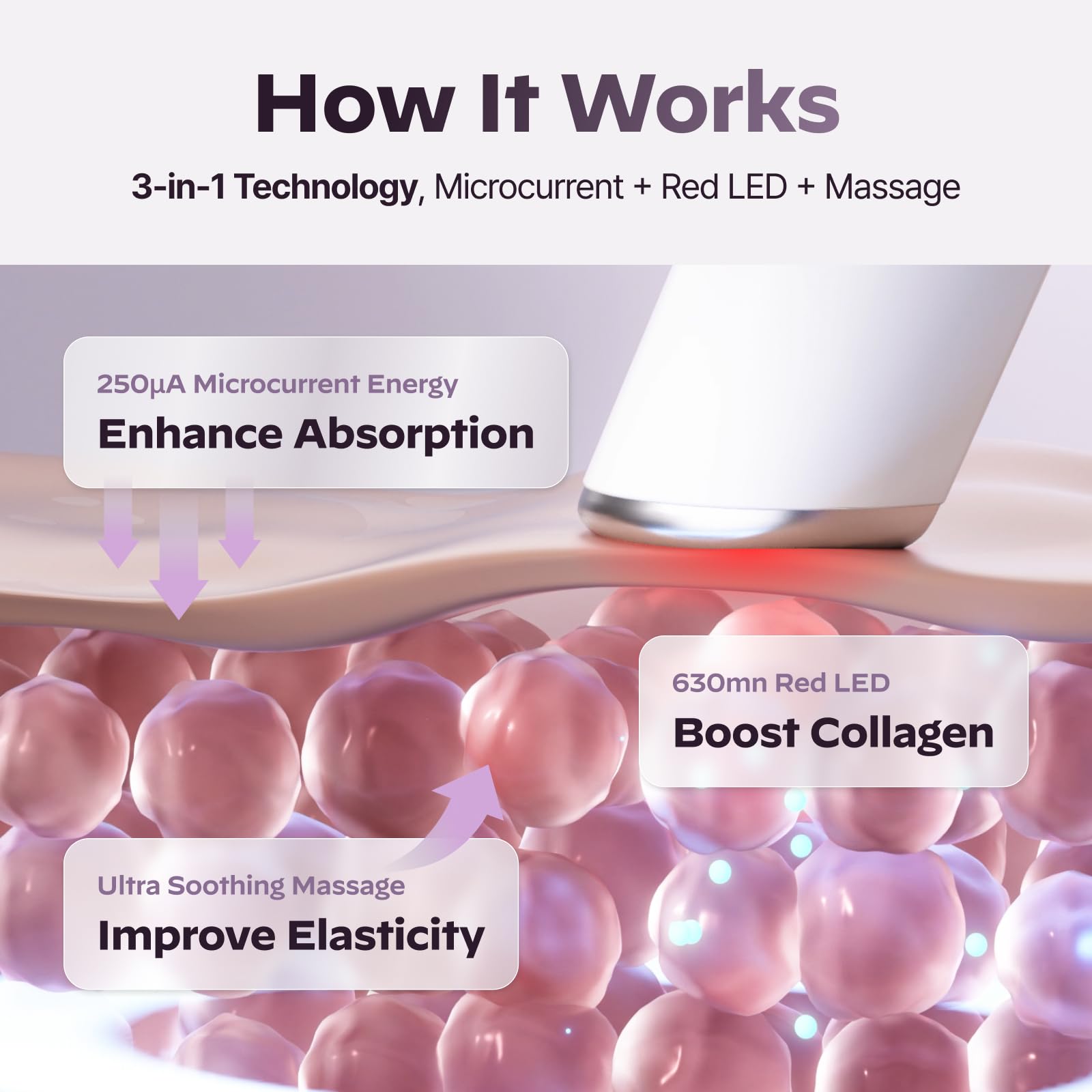 LG Pra.L Superform Galvanic Booster, 1 min Booster für alterlose, Anti-Aging und straffende Taschen-Booster, Glow on the Go (Blush Pink)