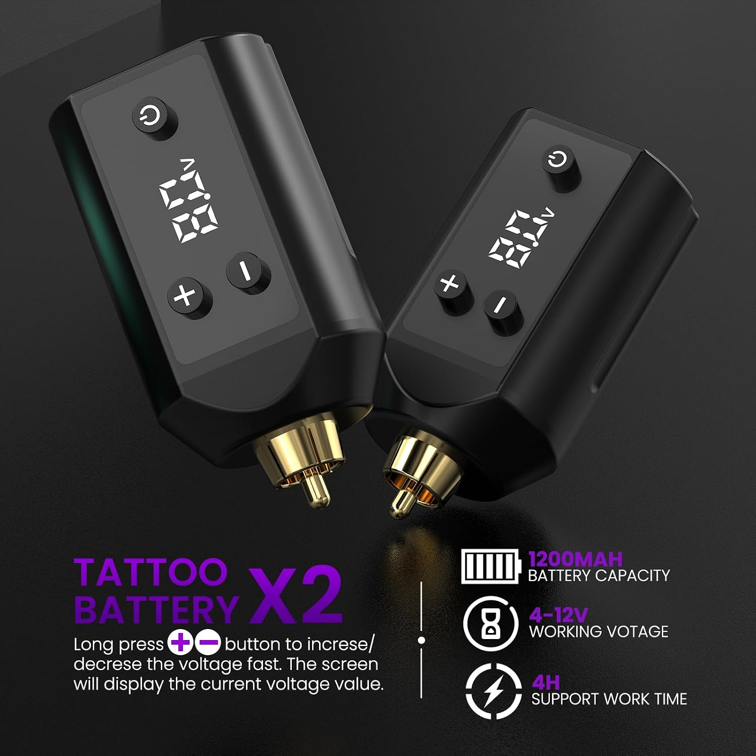 Wormhole Wireless Tattoo Gun Kit with Digital Display, Professional Rotary Tattoo Machine with Dual Tattoo Batteries, Tattoo Practice Skin, Blue Soap, Transfer Gel & Complete Tattoo Pen for Beginners