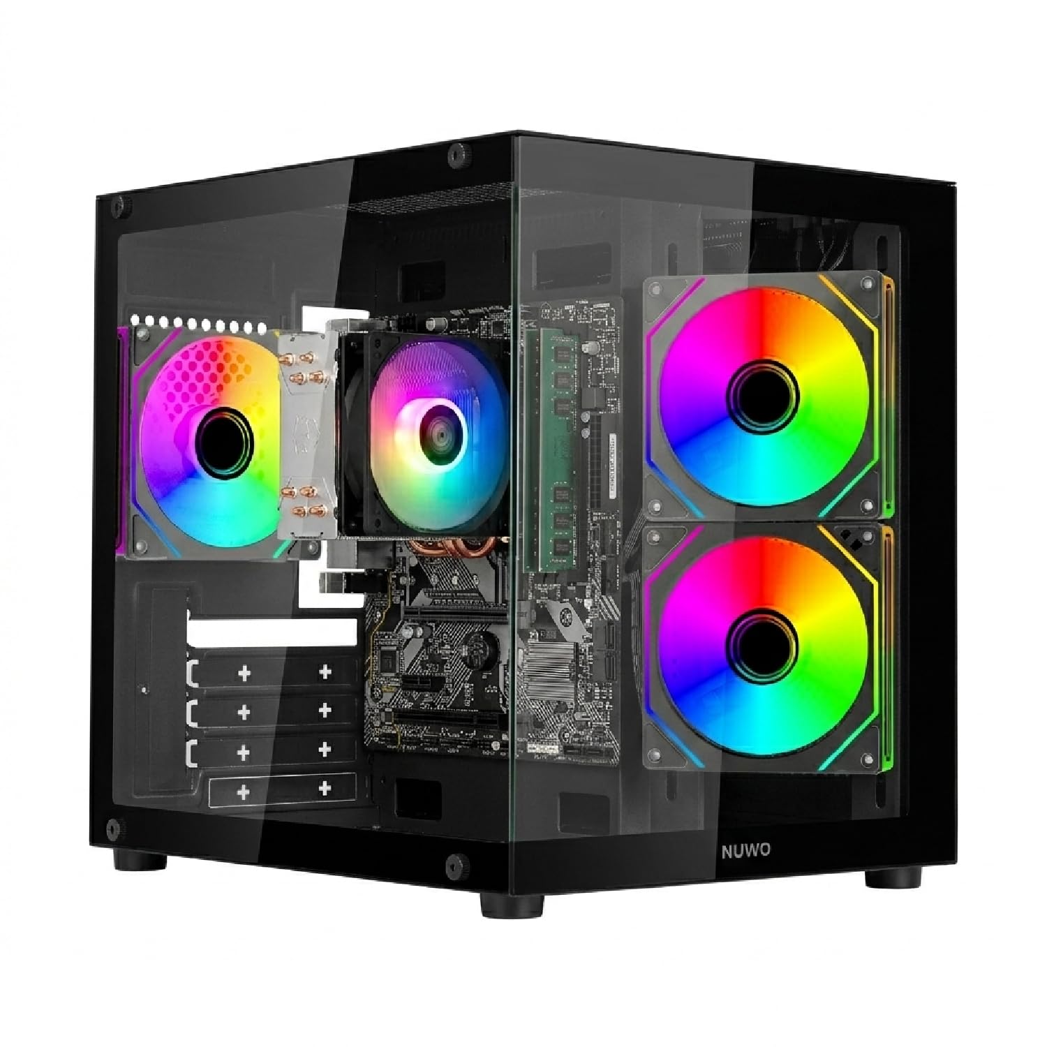 Keydo PC Fisso Desktop Ryzen 5 5600GT | 16GB DDR4 | SSD 512GB NVMe | Radeon Vega 7 | Windows 11 Pro | Tower Computer Fisso Completo NG-R