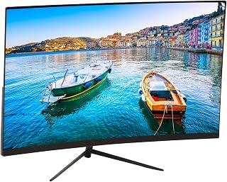 Monitor de Computador 1080P, Monitor de Computador de 27 Polegadas Remoção Automática de Sombras Alto Brilho Preto Alto Contraste para Equipamentos Industriais HD (plugue da ue)