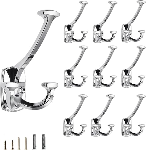 Miniatura 13 de Ganchos de Bronce Frotado al Aceite Grandes Montados en la Pared, Decorativos, de Doble Cara, Sólidos y de Alta Resistencia para Colgar Toallas, Oil